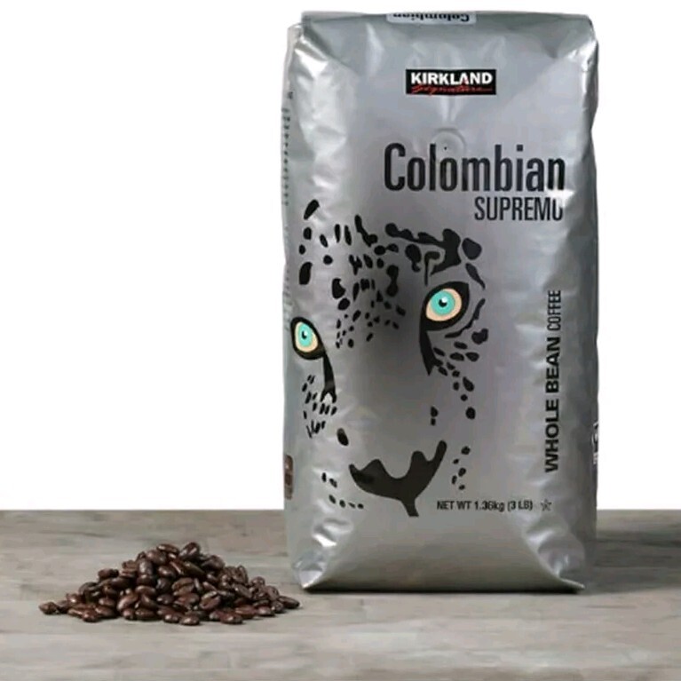 Colombian Supremo Coffee Whole Bean Kirkland Signature 2 Bags 6 lb 100% Arabica