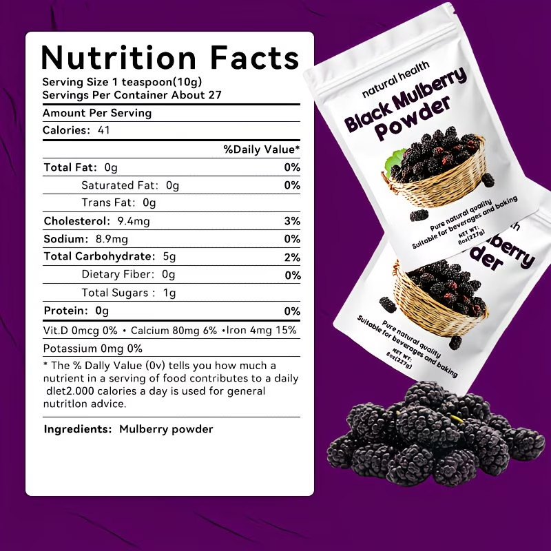 High Quality Mulberry Powder 8oz Vitamin C Natural Ingredients Raw Materials