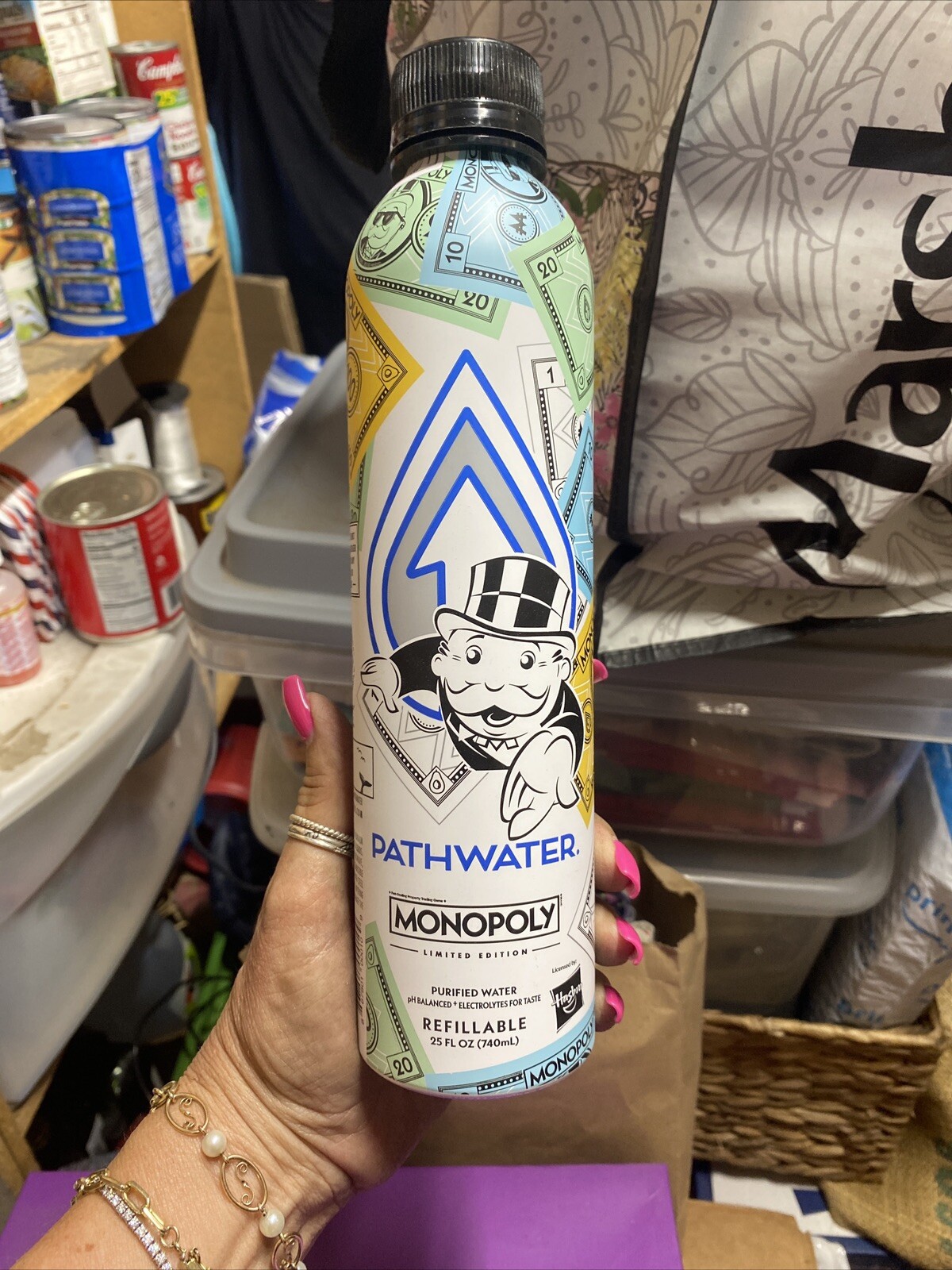 Path water Monopoly “RARE” 25oz Refillable Aluminum Water Bottle