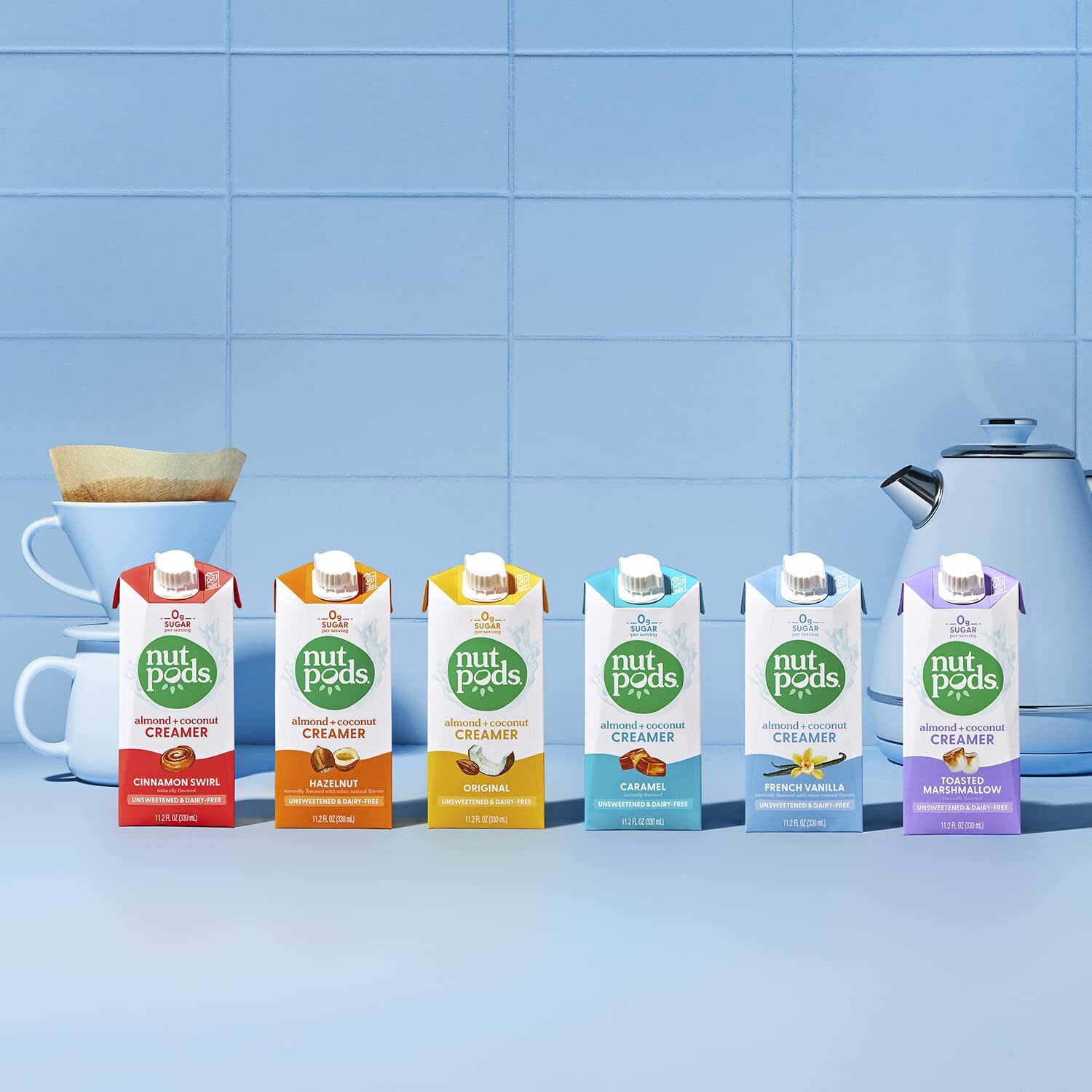 Variety Pack Coffee Creamer – Unsweetened Non Dairy Creamer – Original, French