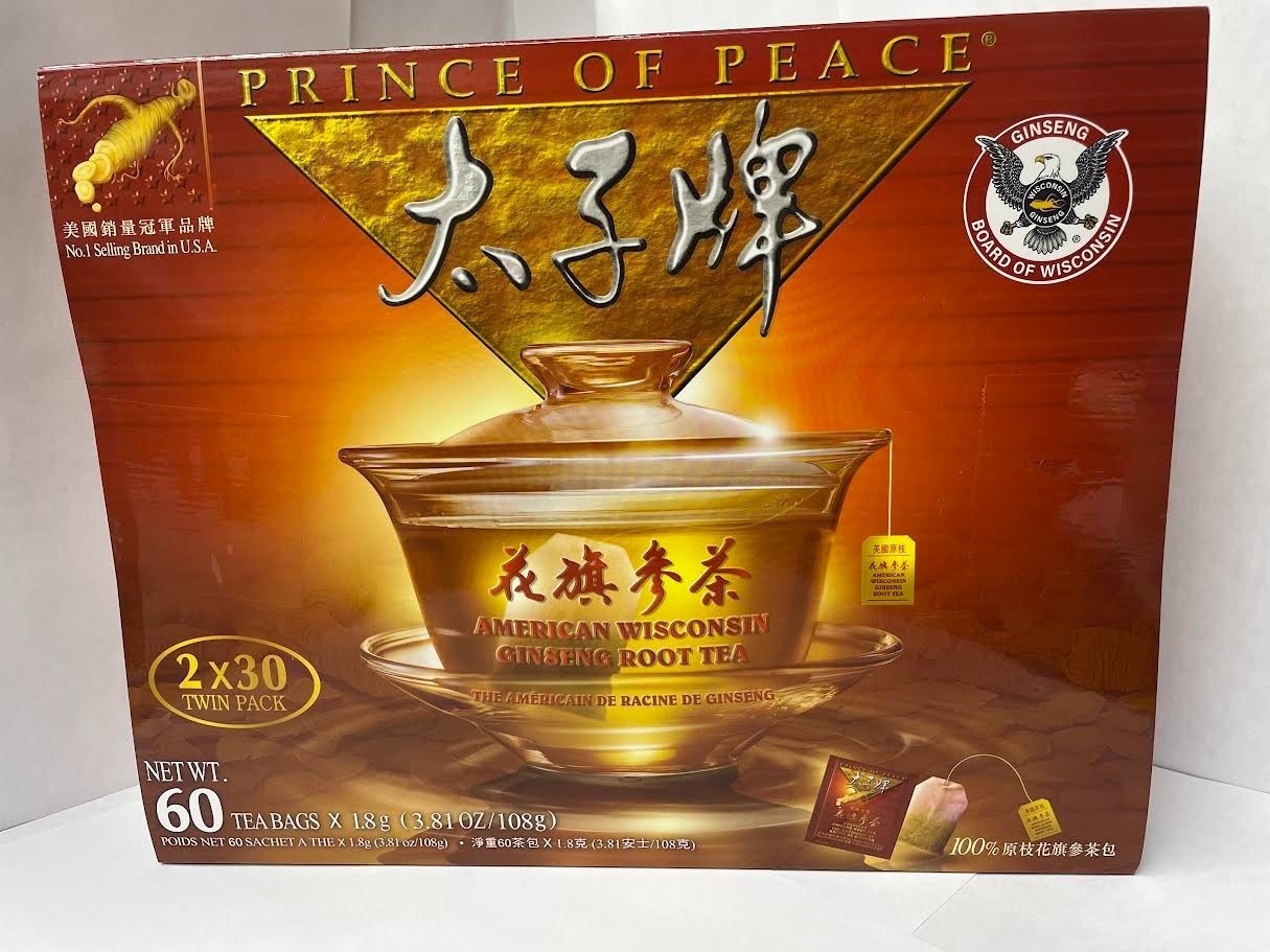 Prince of Peace American Wisconsin Ginseng Root Tea (2×30 Tea Bags) 1.8gx60 Bags