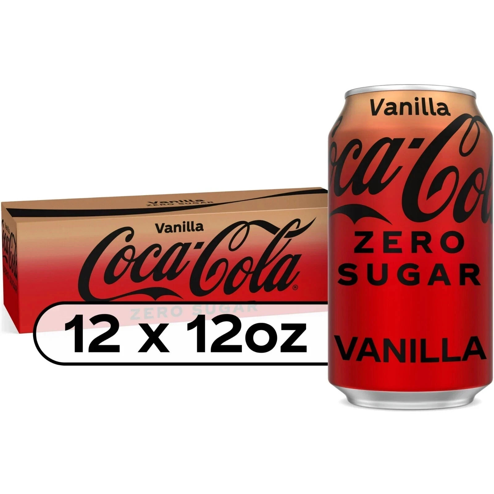 Coca-Cola Zero Sugar Vanilla Soda Pop, 12 fl oz, 12 Pack Cans
