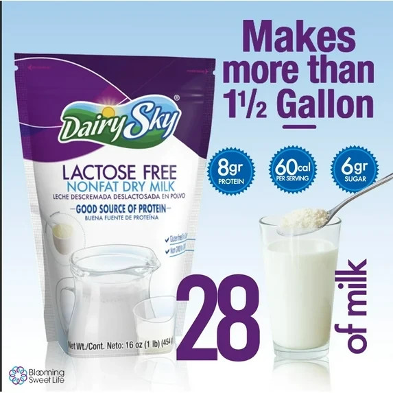 DairySky Lactose free nonfat dry milk powder Gluten Free Non GMO Powdered Milk 1