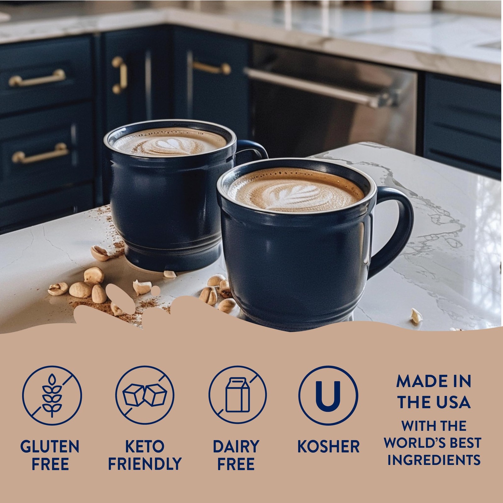Sugar-Free Hazelnut Coffee Syrup – Zero Calorie Flavoring Mix 2 Pack