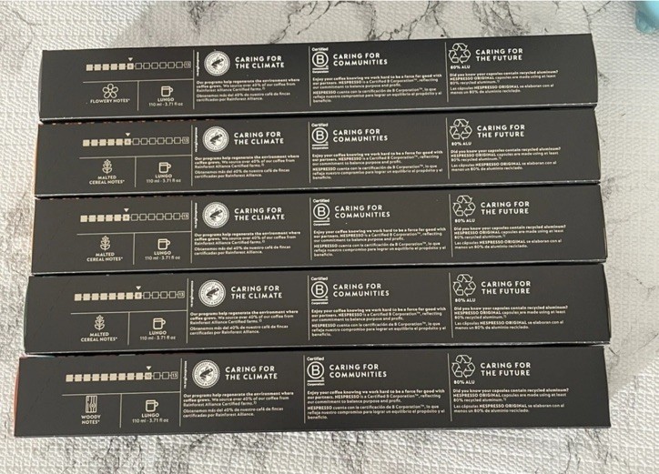(100 Pods) Nespresso Capsules Original Line Morning Lungo Blends Variety Pack