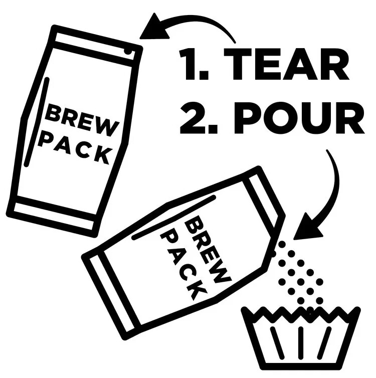 Brickhouse Town and Country Decaf Ground Coffee, 80/2.5oz Pre-Portioned Packets