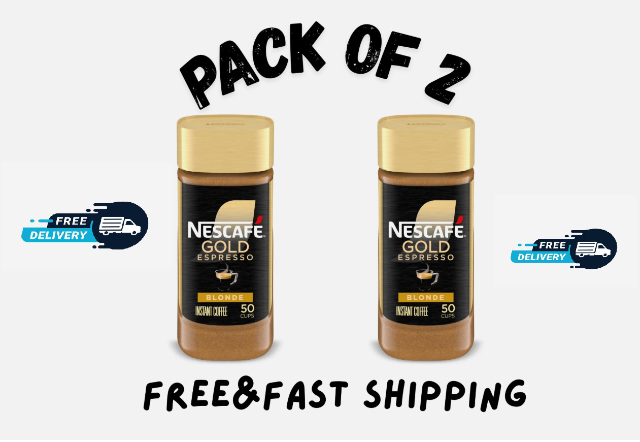 (PACK 2) Nescafé Gold Espresso Blonde, Instant Coffee, 3.5 oz