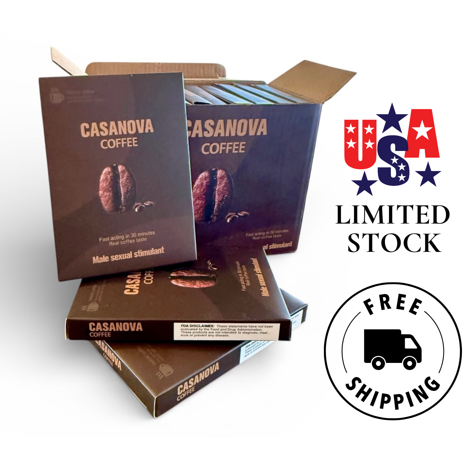 Casanova Coffee™ Male Enhancement Blend (10-Pack) | Energy, Stamina, Performance