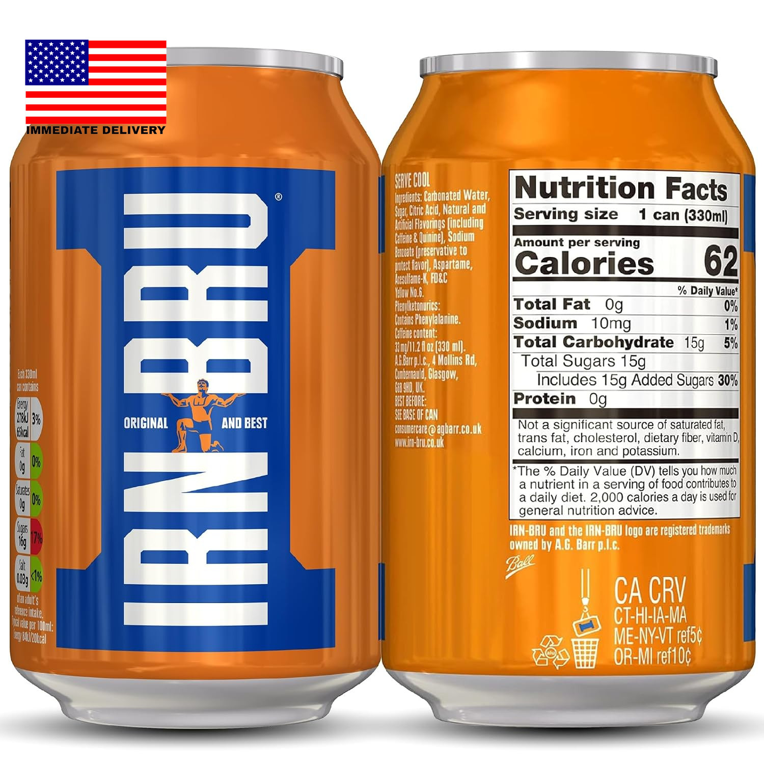 Original Scottish Sparkling Soda, Citrus Flavored Carbonated Drink – Sparkling F
