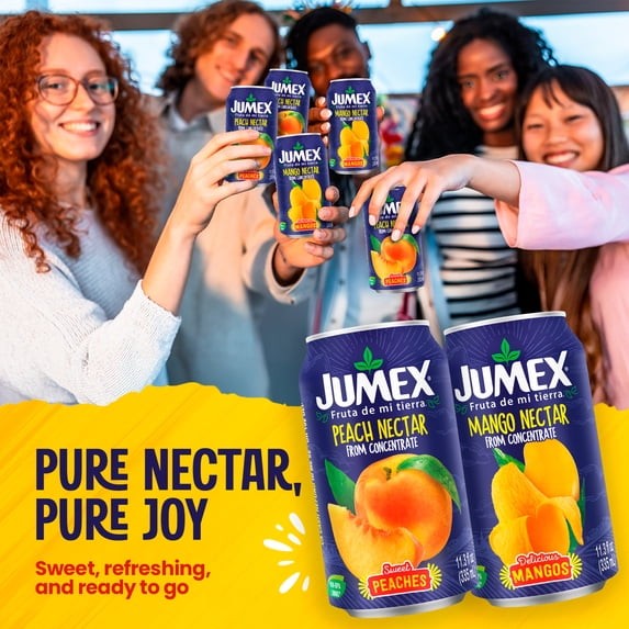 Jumex Mango Nectar Juice & Peach Nectar Juice, 11.3 fl oz, 12 pack