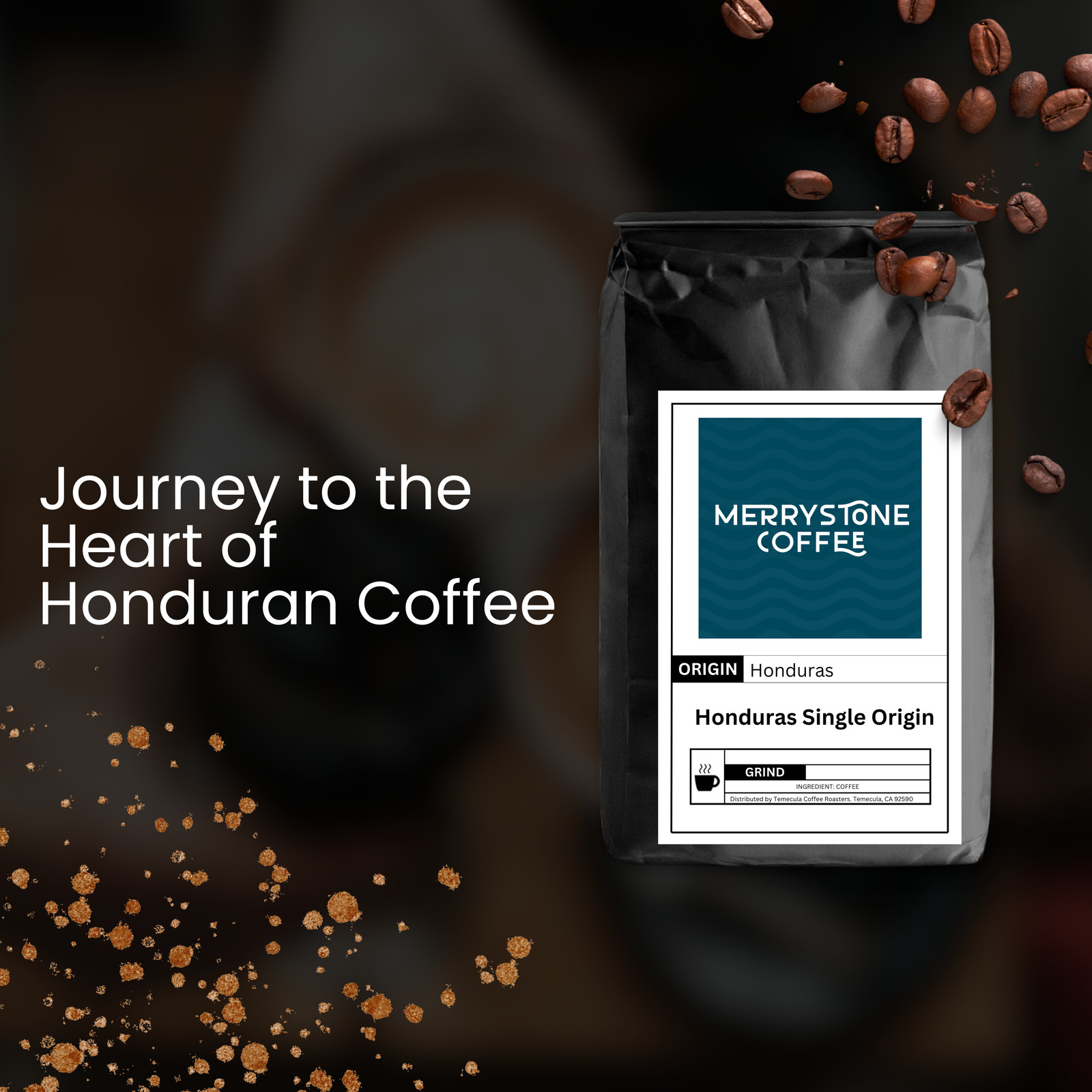 Merrystone Coffee Honduras Organic Single Origin – Roasted to Order Medium-Dark