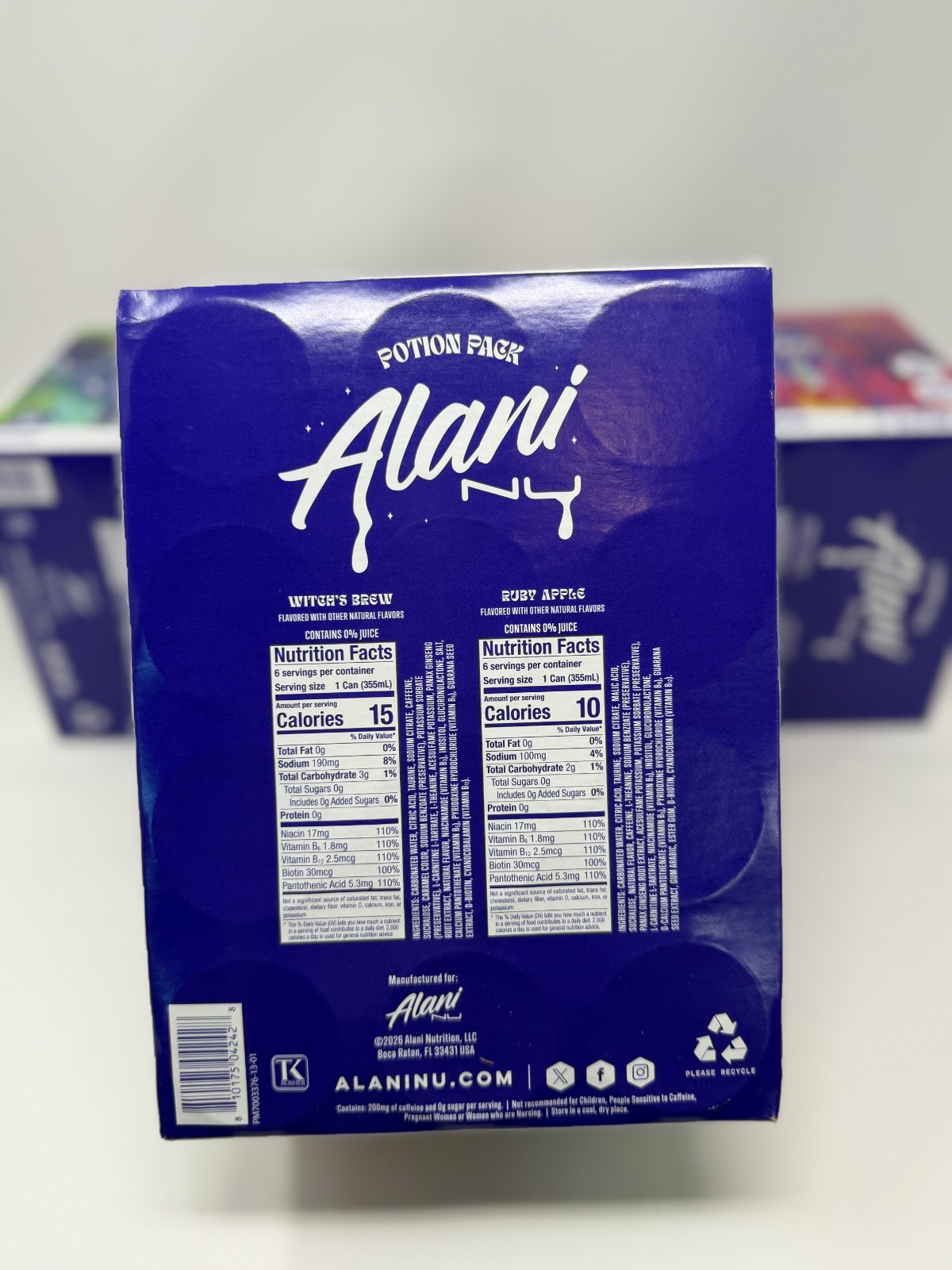 Alani Nu Potion Pack Witch’s Brew & Ruby Apple 12 fl oz 12 Pack New Rare Flavor