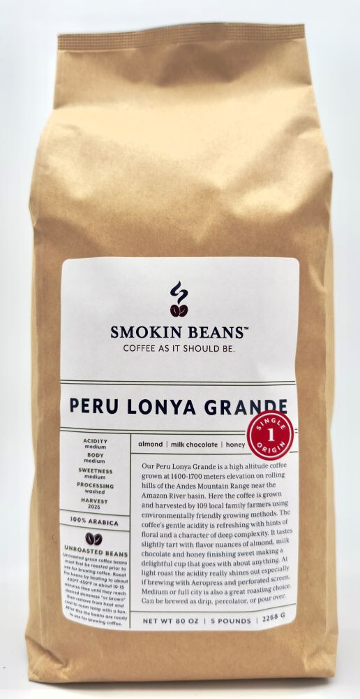 2lb/40lb – Peruvian – Specialty Grade – Premium Unroasted Green Coffee Beans