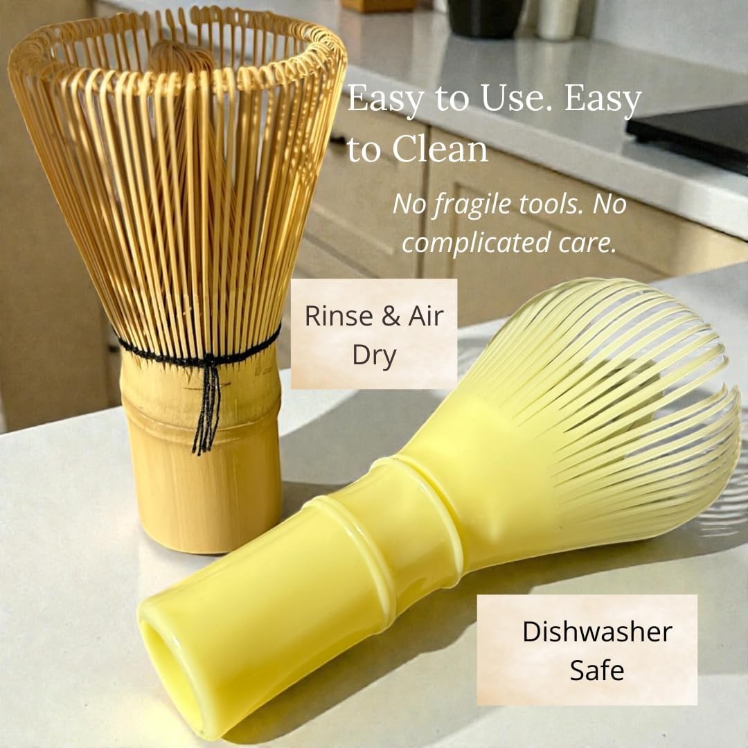HAPPY PATH & CO Matcha Whisks Japanese Matcha Tea 100 prong Bamboo & Modern