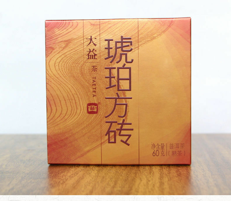Amber Square Tea 240g * 2014 MengHai Tea Dayi Puer Shu Pu Erh Ripe Pu’er