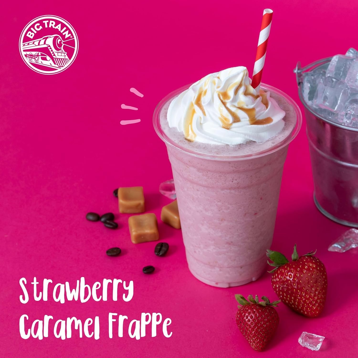Sweet and Creamy 56oz Caramel Latte Blended Ice Coffee – Perfect Anytime