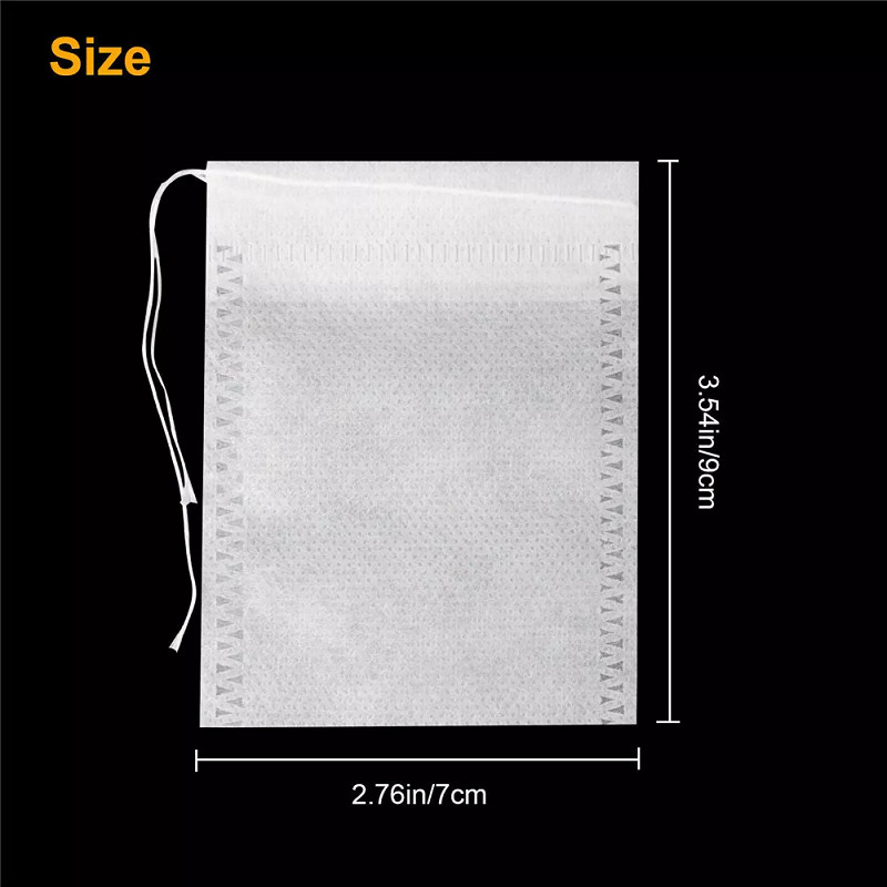 Disposable Tea Bags Bulk for Loose Leaf Tea Drawstring Empty Coffee Sachets Filt