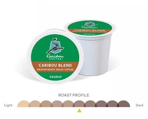Caribou Coffee Caribou Blend Decaf Coffee, Medium roast, 96ct. Free Shipping