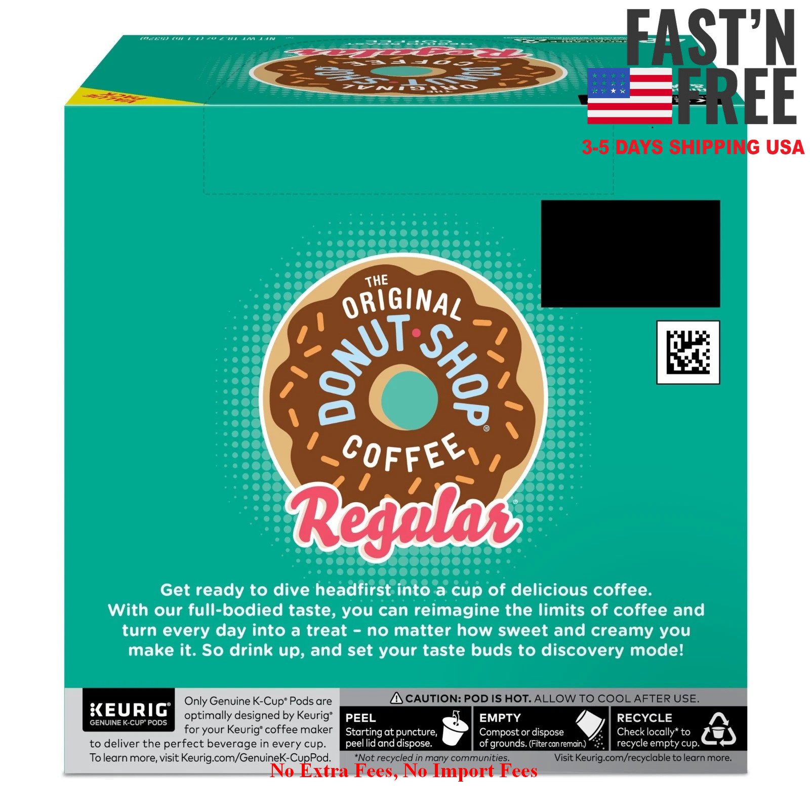 The Original Donut Shop Regular Coffee Keurig K-Cup Pods Medium Roast 48 Box