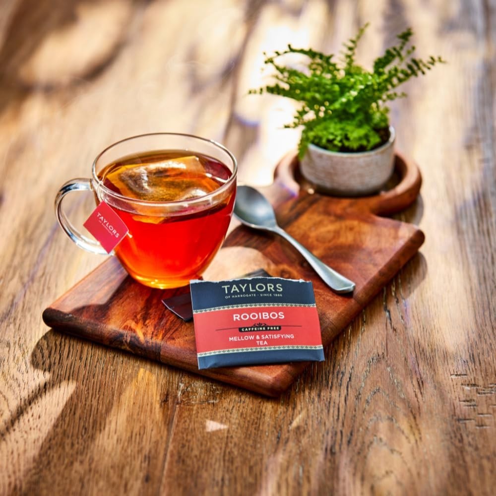 20 Count Rooibos Tea Bags – Naturally Caffeine-Free Herbal Delight, Hot or Iced