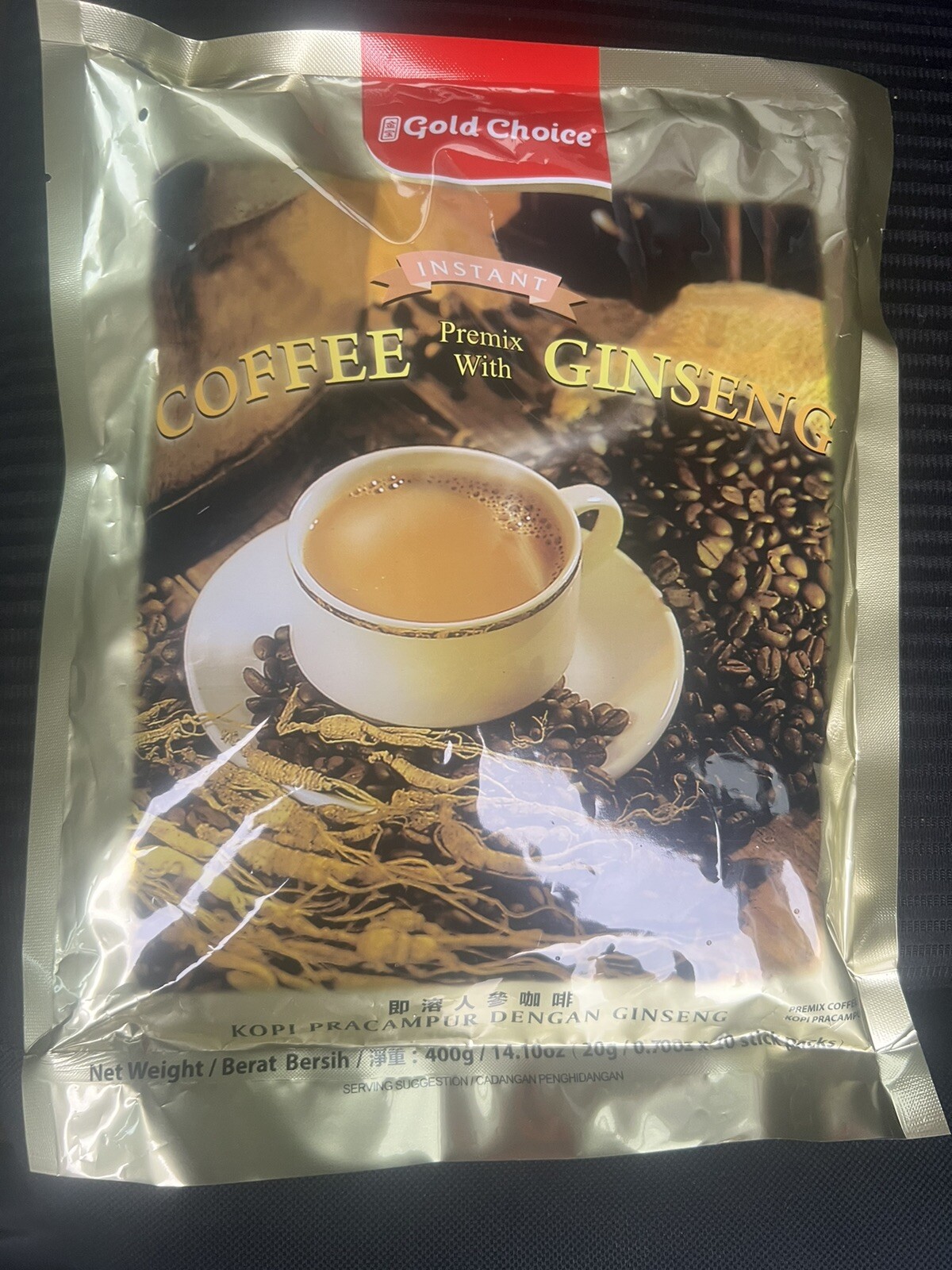 Gold Choice Instant Premix Ginseng Coffee 20 Sticks x 20g