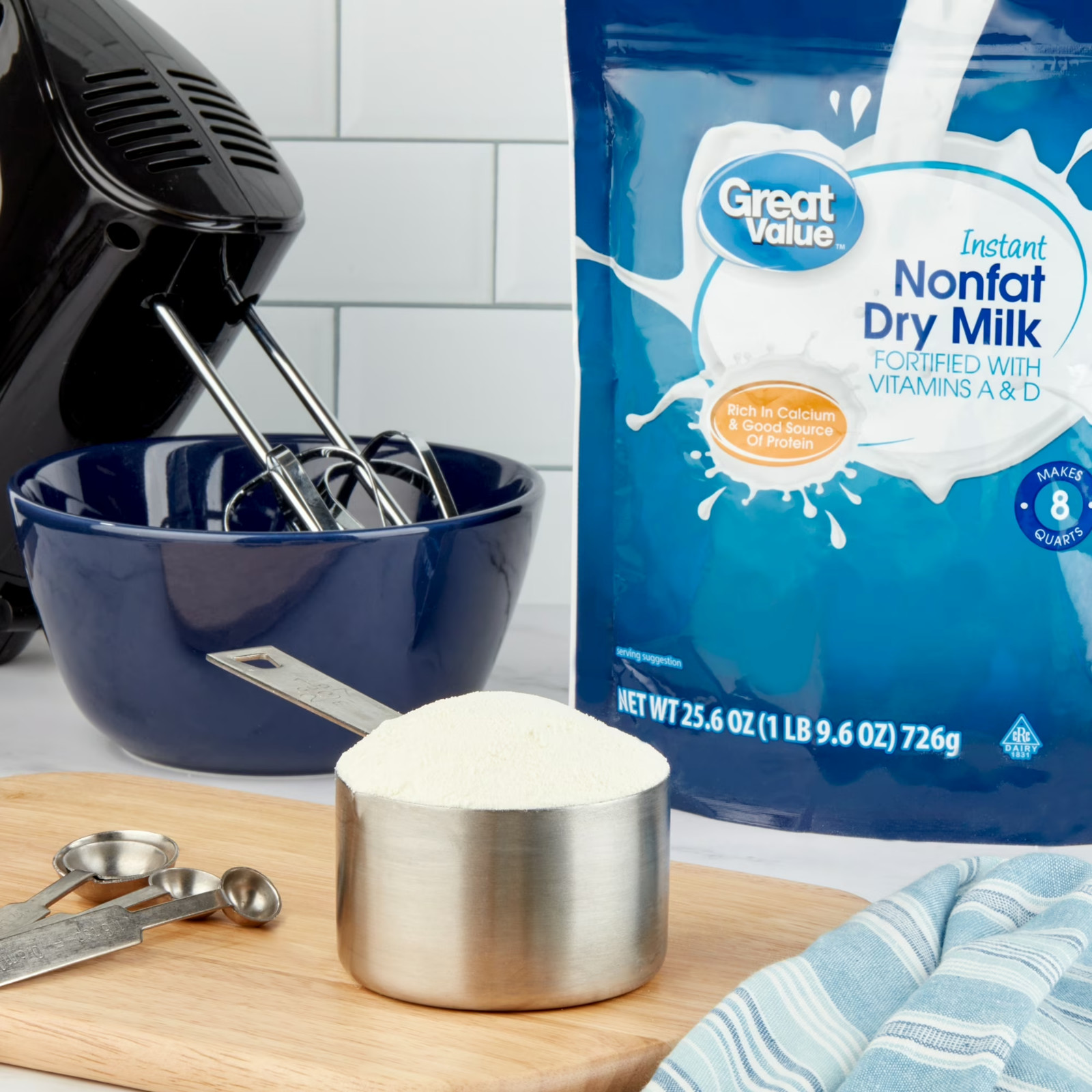 Great Value Instant Nonfat Dry Milk, 25.6 oz, Bag