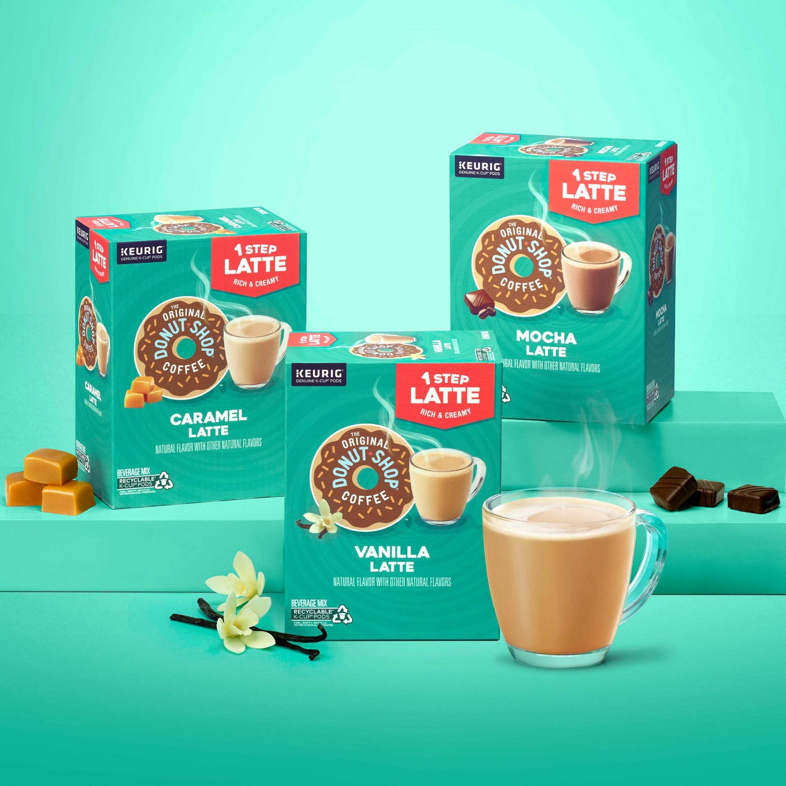 The Original Donut Shop Vanilla Latte Single-Serve Keurig K-Cup Pods 20 Count