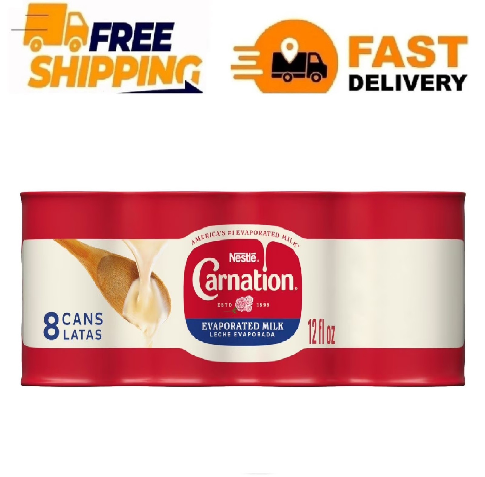 Carnation Evaporated Milk, 12 fl. oz., 8 pk.