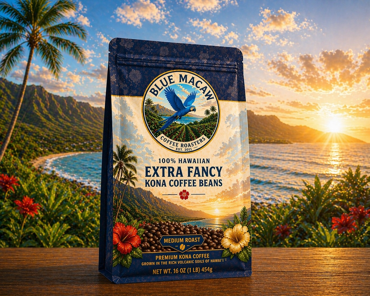 Hawaii Kona Extra Fancy Coffee Beans Medium Roasted 10 Lb Whole Bean Fresh