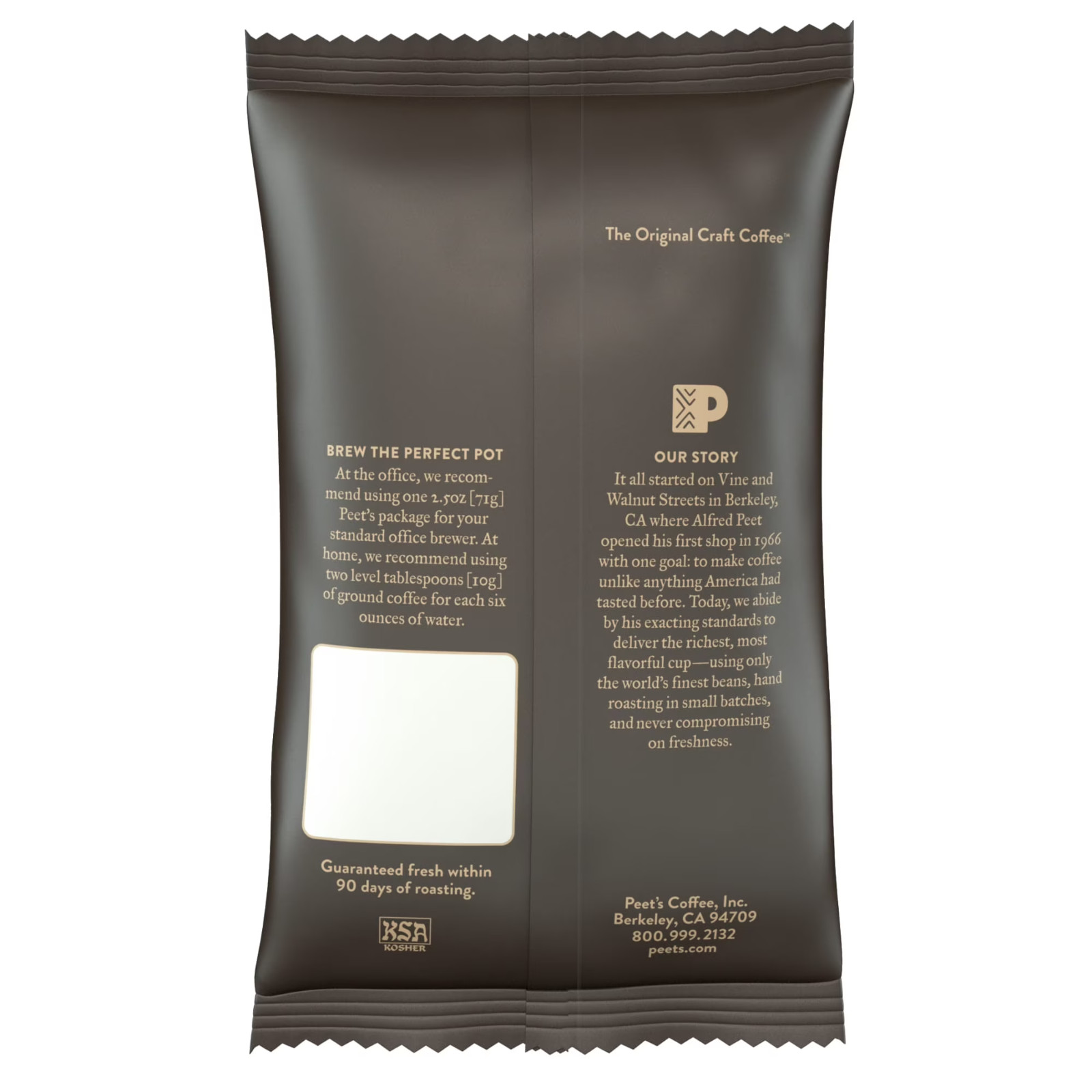 Peet’s Coffee Major Dickason’s Blend Dark Roast Ground, 2.5 oz