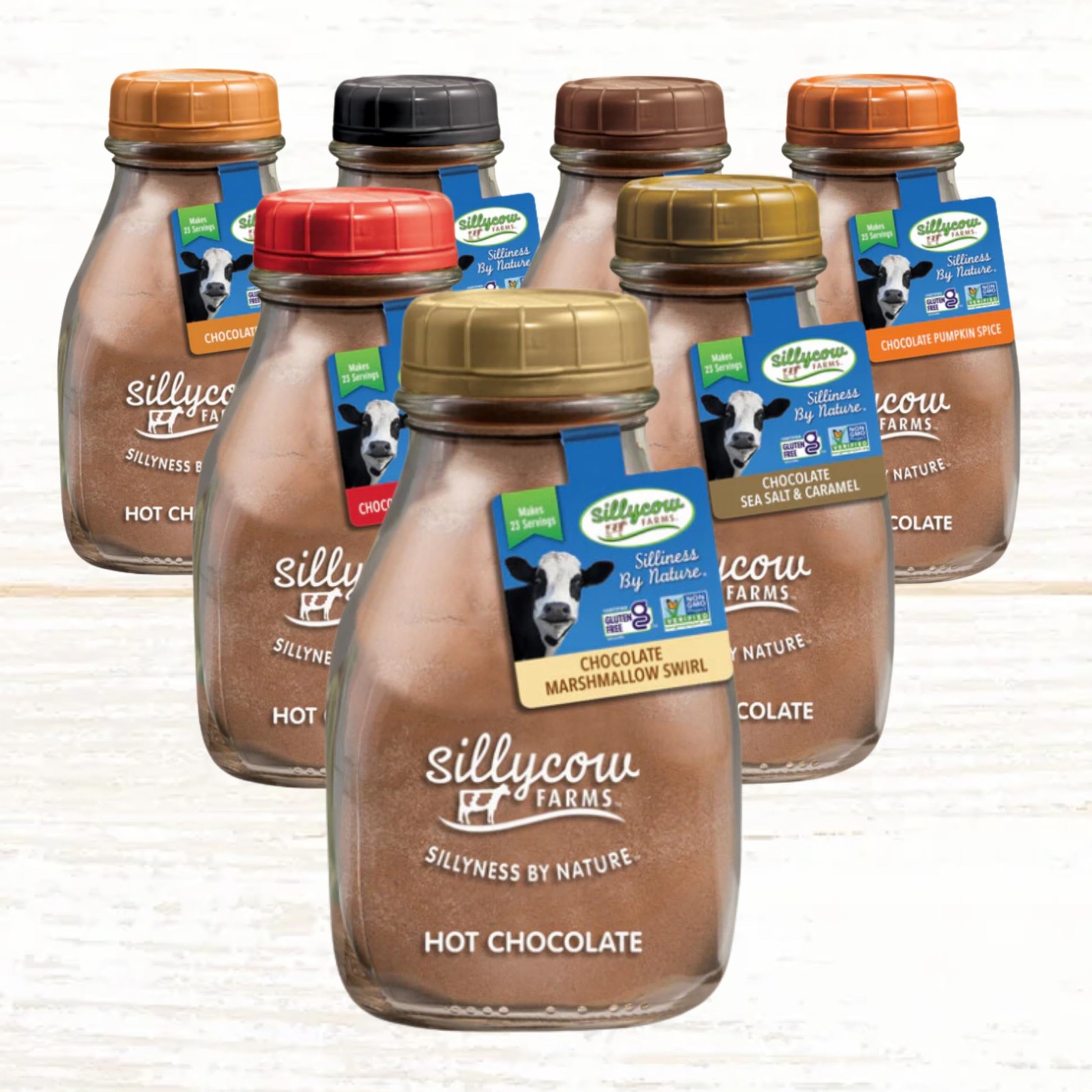 Sillycow Farms Dairy Free Hot Chocolate Mix 16.9 Oz Gluten Free Rich Cocoa Drink