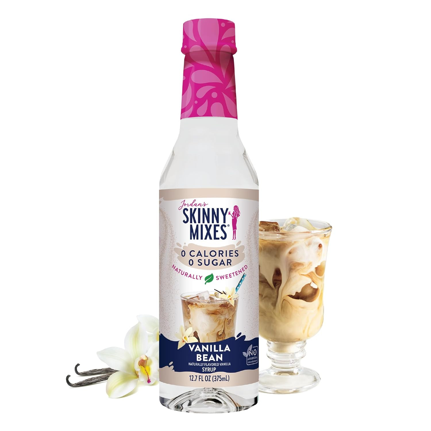 Jordan’s Skinny Mixes Sugar Free Coffee Syrup, Vanilla Bean Coffee Flavoring Syr