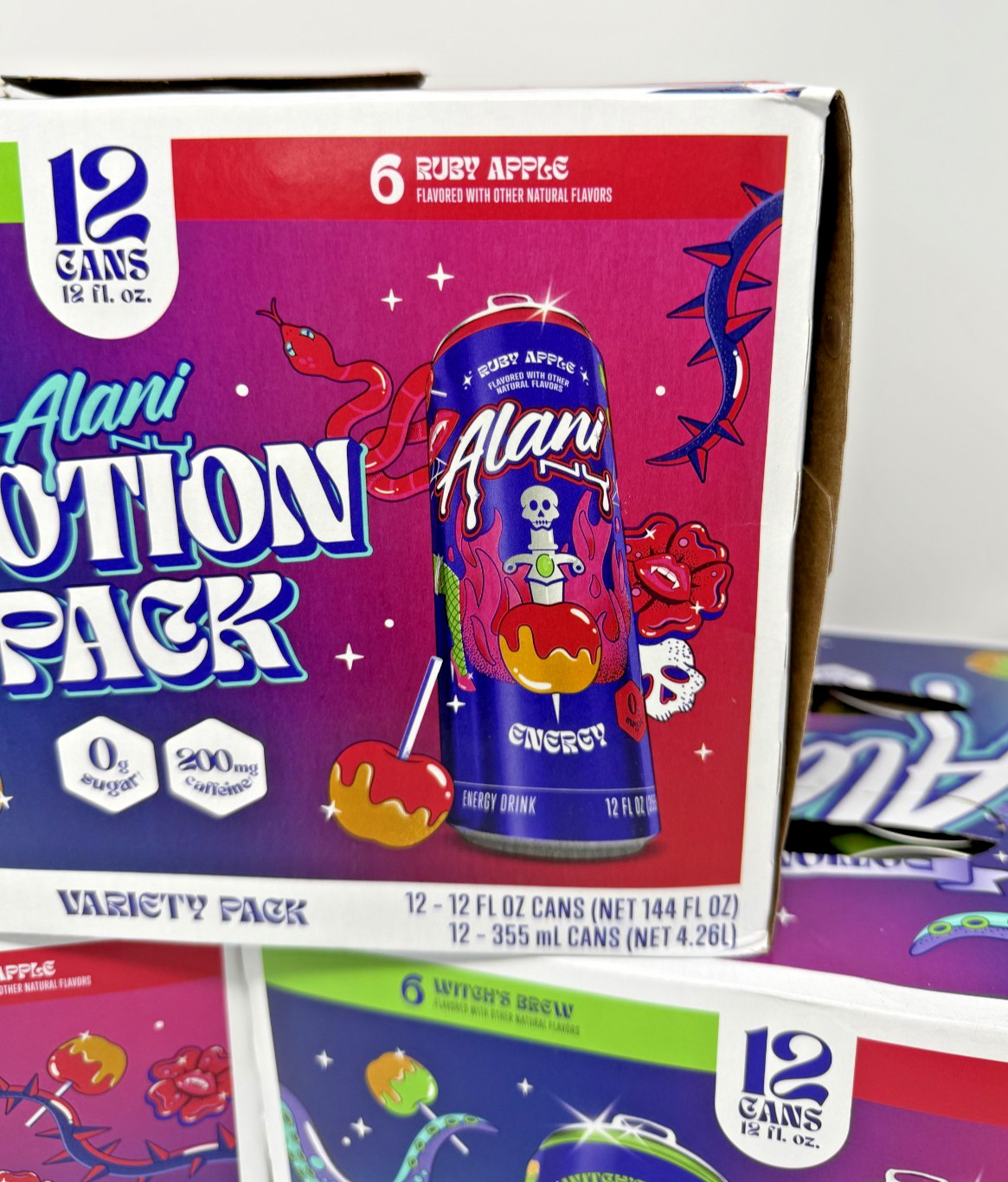 Alani Nu Potion Pack Witch’s Brew & Ruby Apple 12 fl oz 12 Pack New Rare Flavor