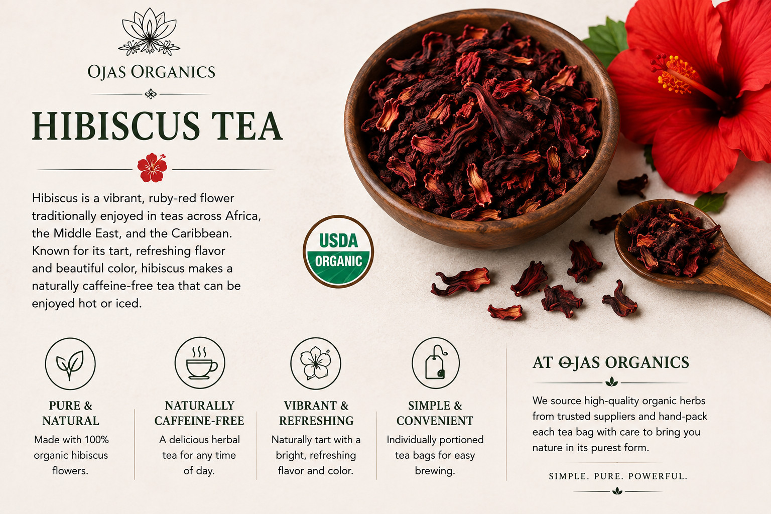 Organic Hibiscus Tea Bags (1.75g)