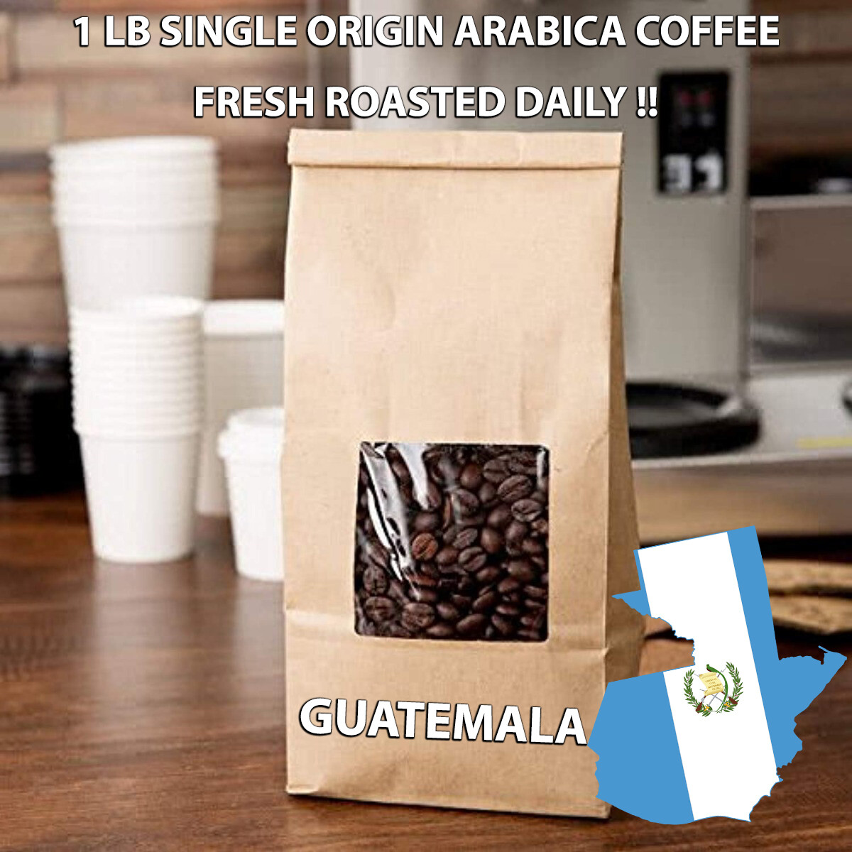 1 LB GUATEMALA SAMPLE COFFEE FRESH ROASTED WHOLE BEAN, GROUND – ARABICA