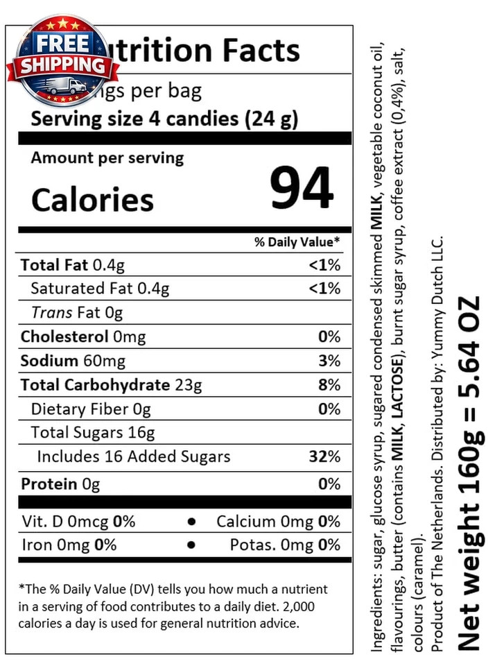 Holland Hopjes Classic Dutch Coffee Candies – 160 G – 5.64 Ounce