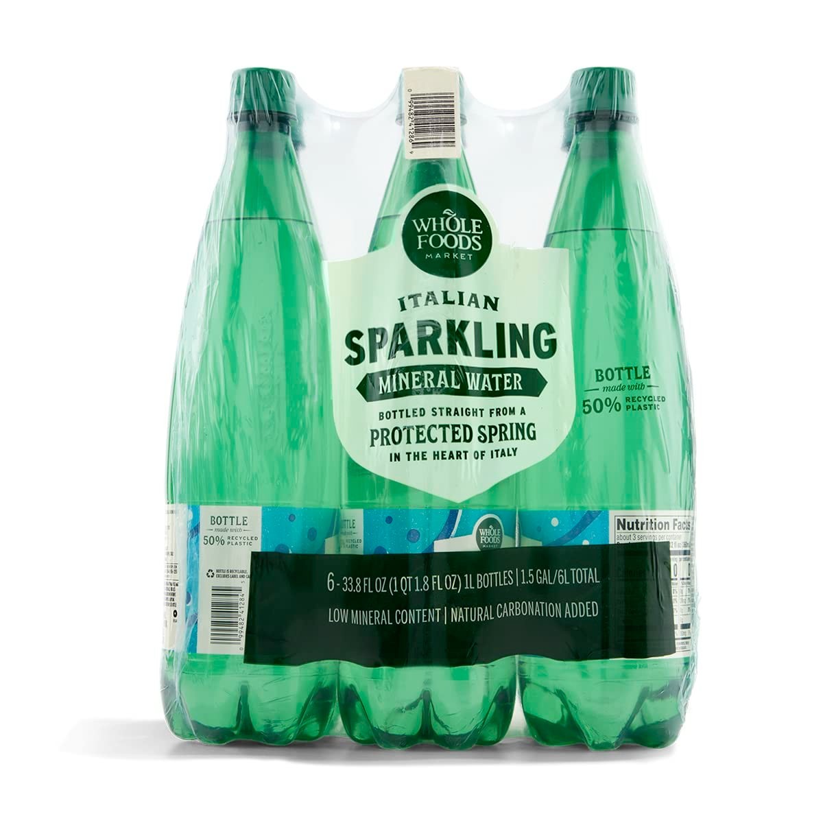Italian Sparkling Mineral Water, 6-Pack – 33.8 Fl Oz Bottles of Refreshment