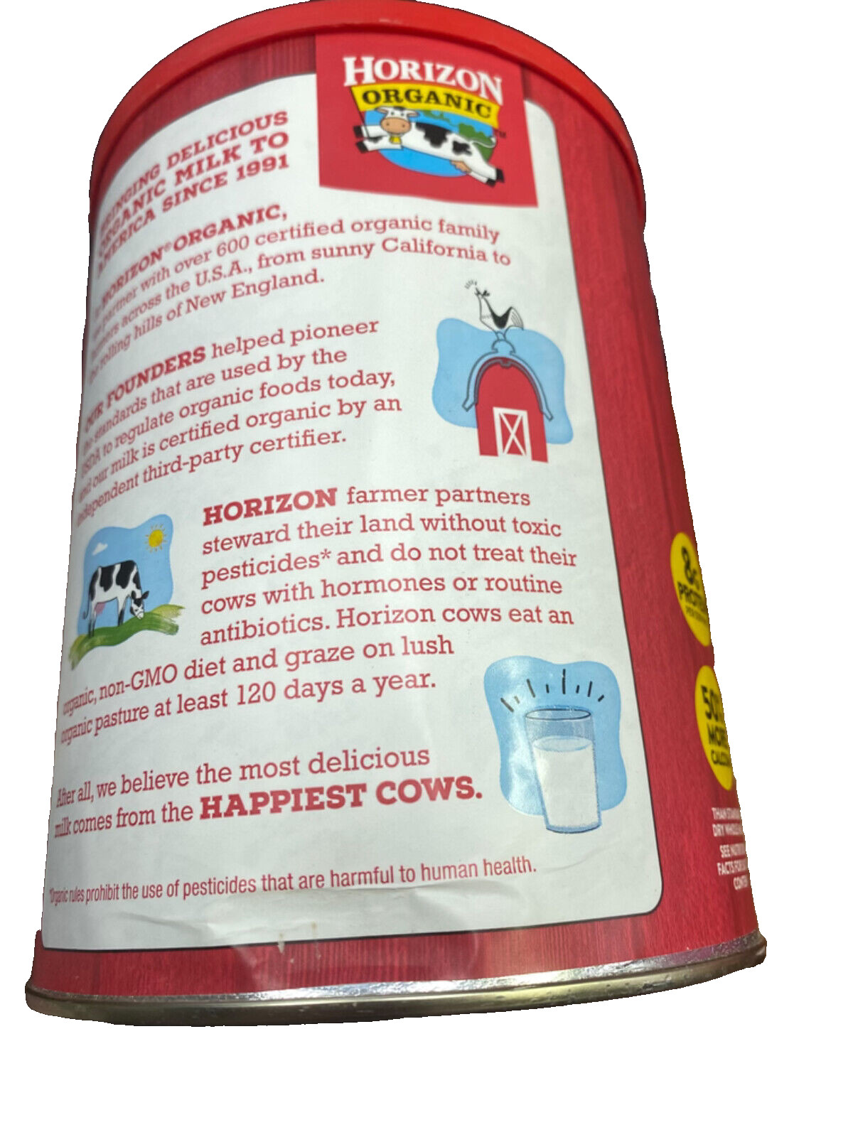 Horizon Powder Organic Instant Dry Whole Milk 30.6 oz 10/2028