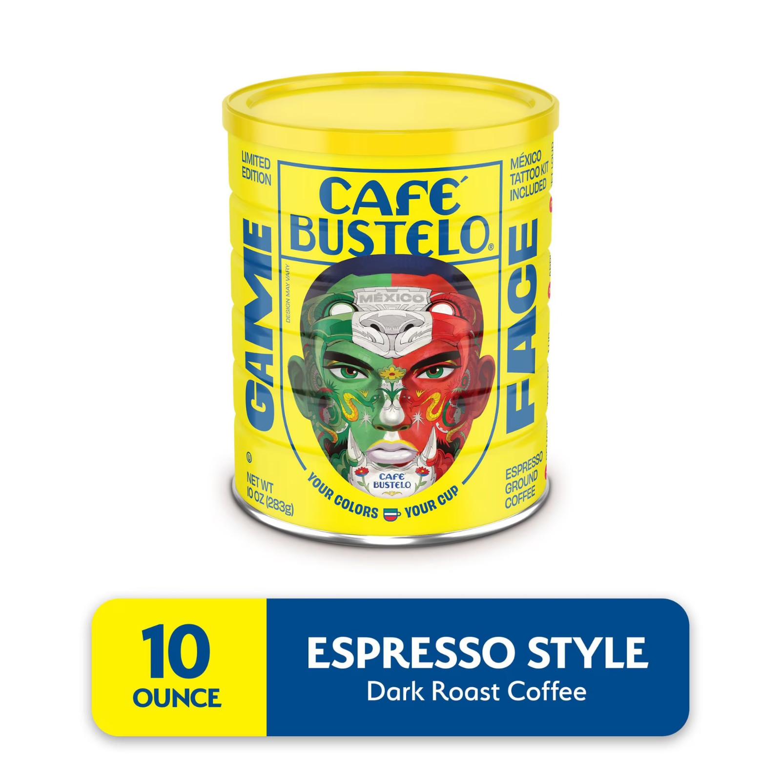 Cafe Bustelo, Espresso Style Dark Roast Ground Coffee, 10 oz Can New