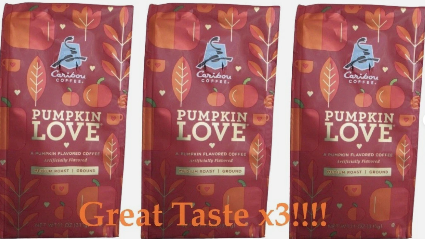 Caribou Coffee Pumpkin Love Flavored Ground Medium Roast Coffee