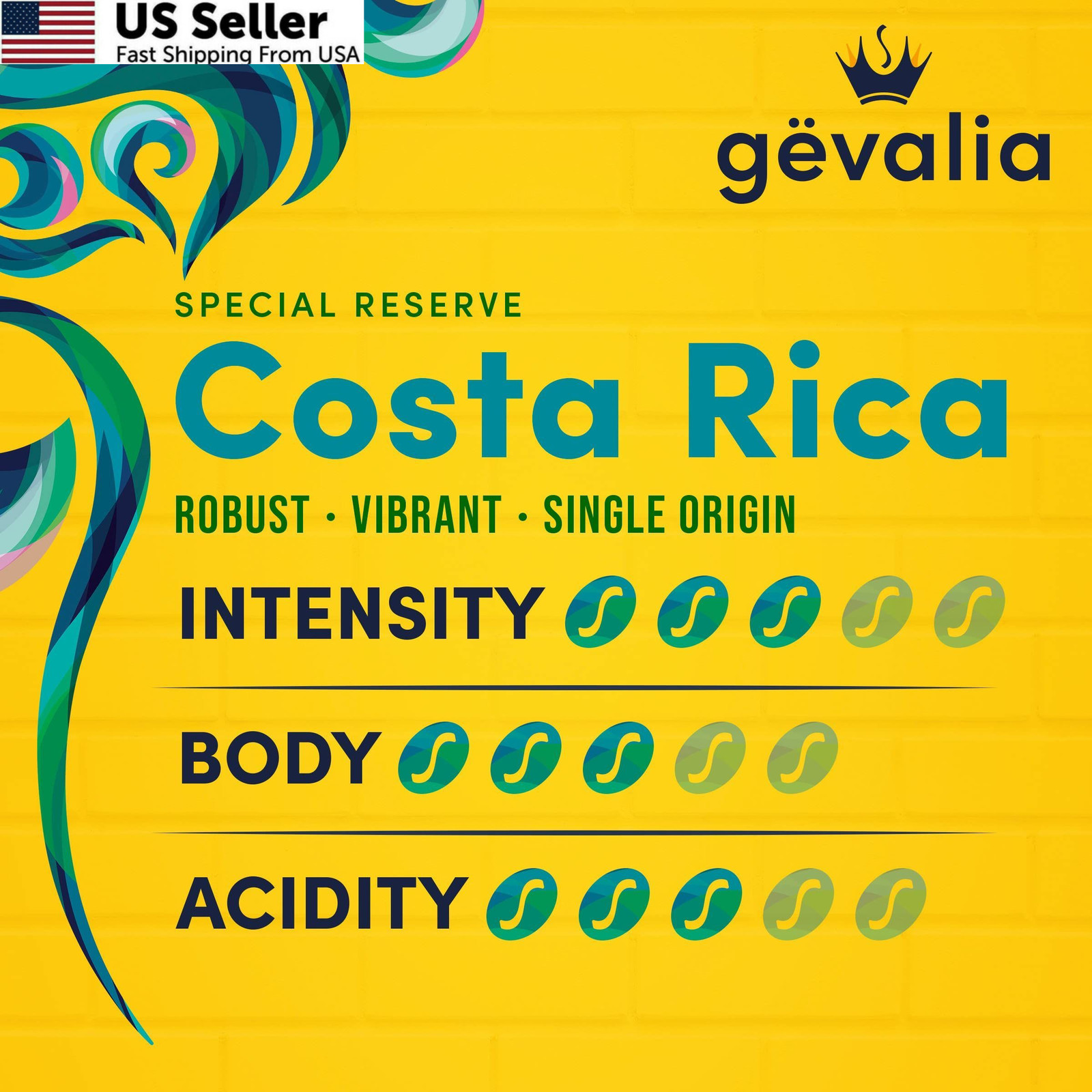 Special Reserve Costa Rica Single Origin Medium Roast Ground Coffee 10oz Bag USA