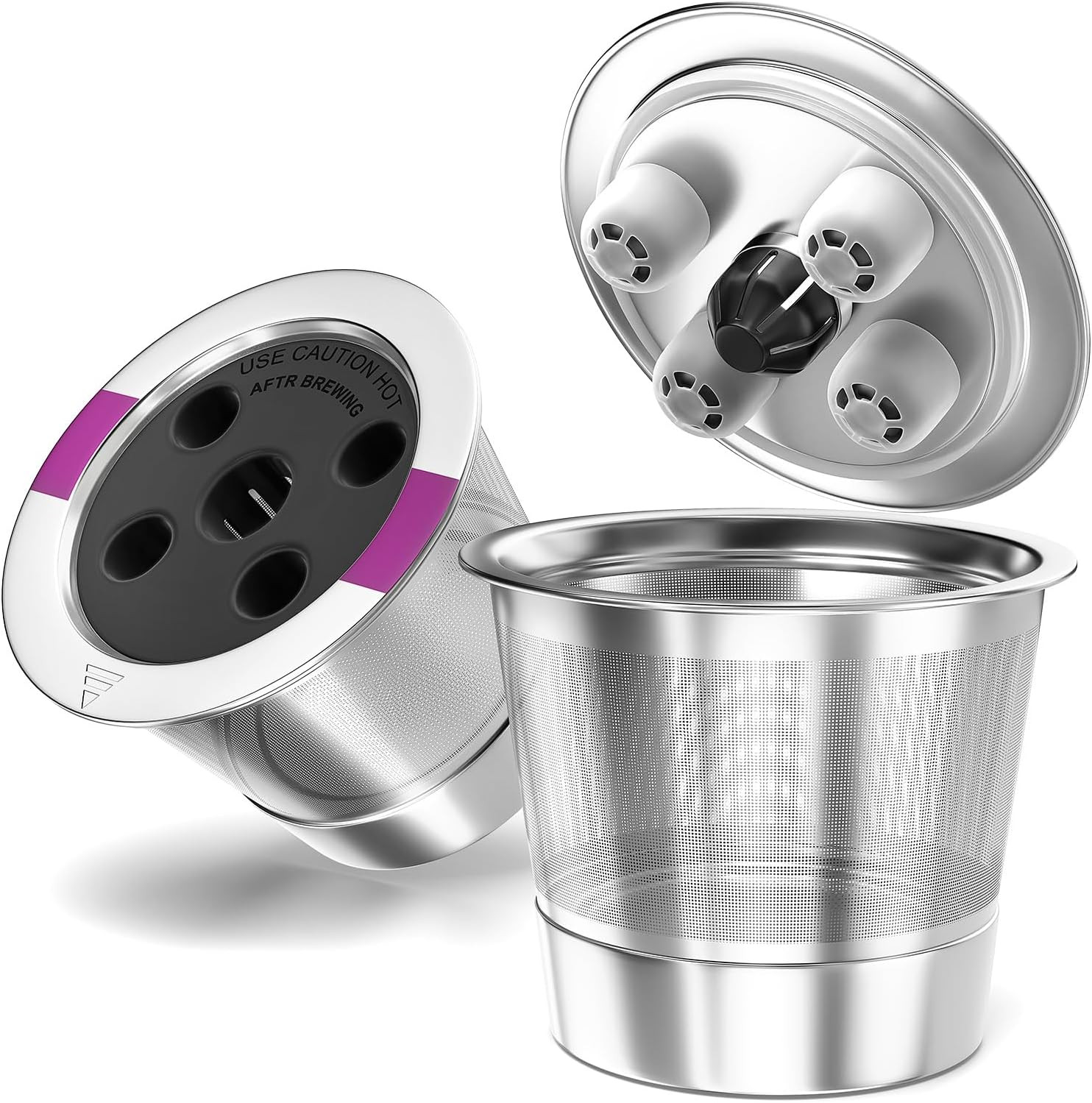 Stainless Steel Refillable Coffee Pods for K-Cups | Universal 5-Hole Design |…