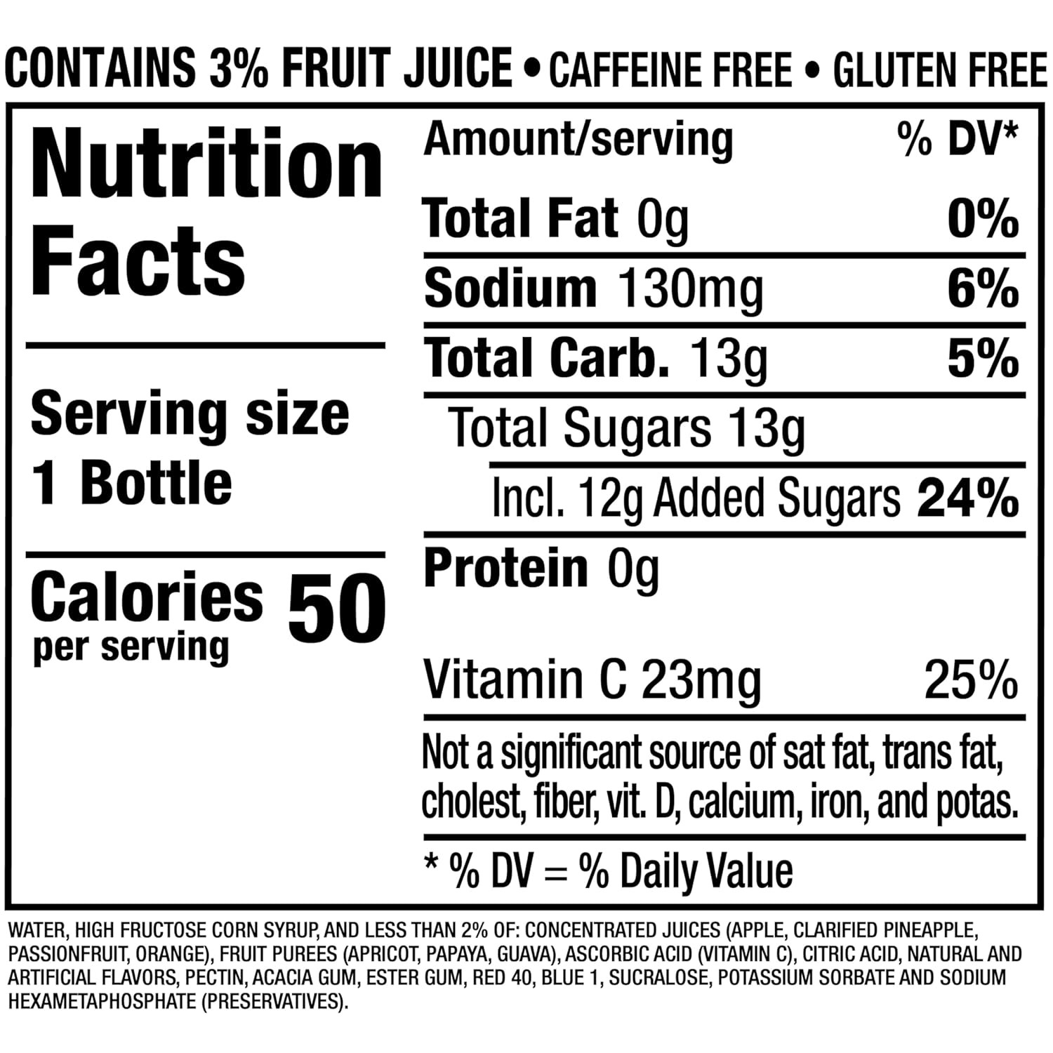 Hawaiian Fruit Juice Drink, 10oz Bottles, 24 Count, Ready-to-Drink, Vitamin C