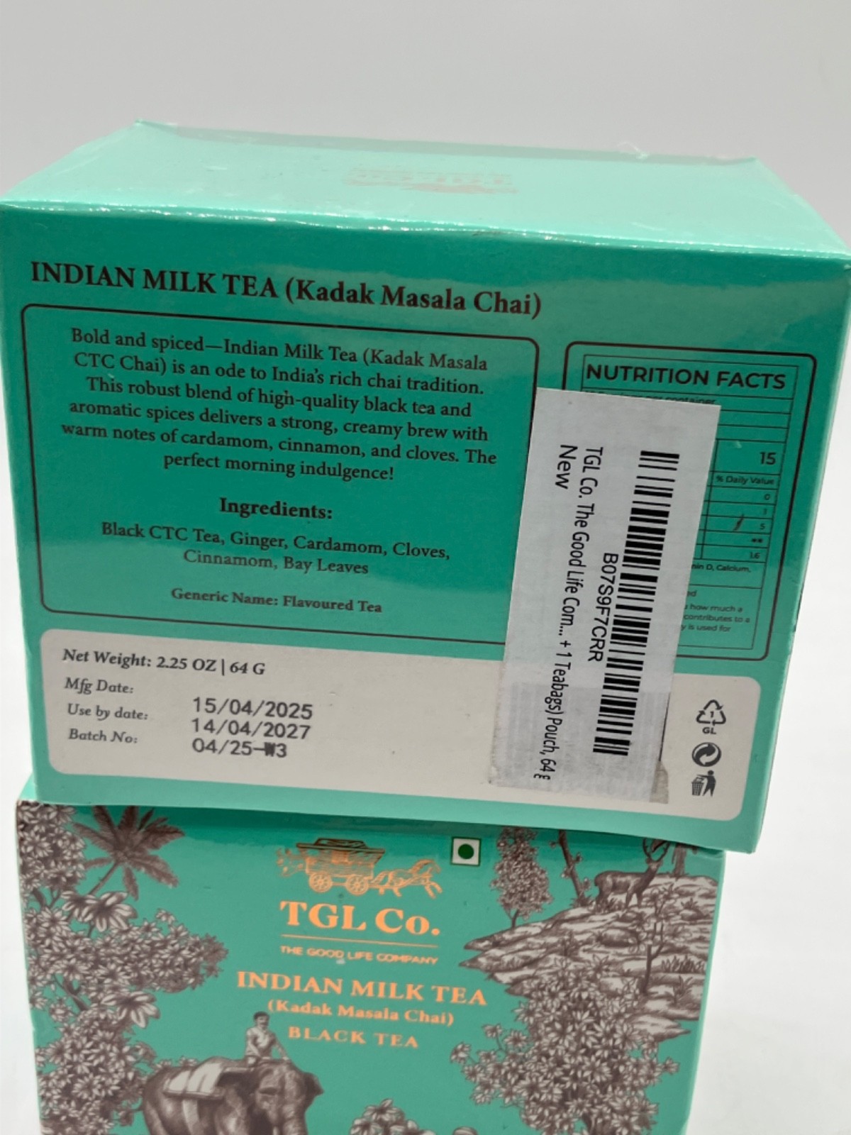32 Bags Total TGL Co. Kadak Masala Chai Black Tea Bold Spiced Indian Tea