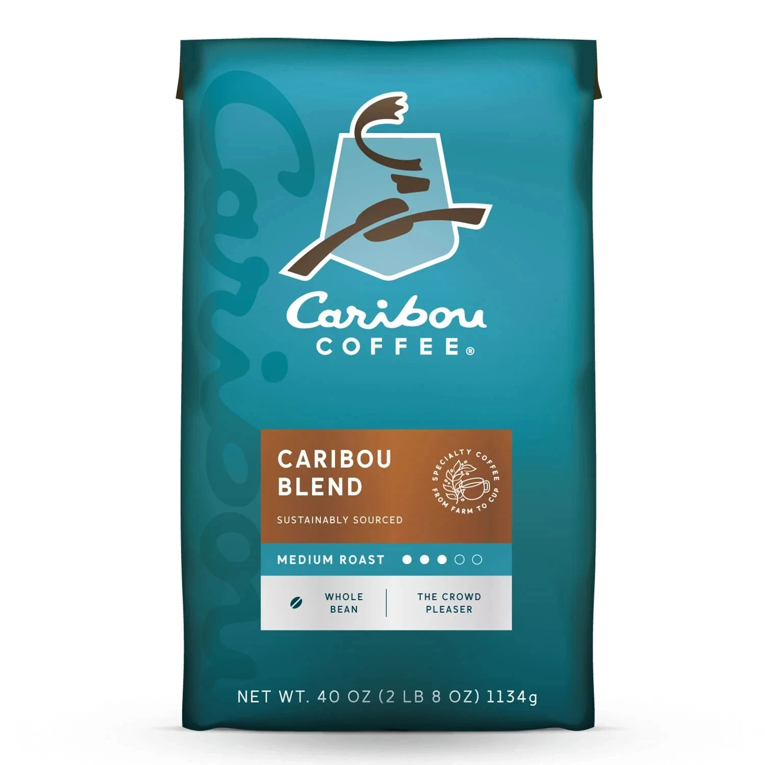 Caribou Coffee Whole Bean, Caribou Blend , 40 Oz.