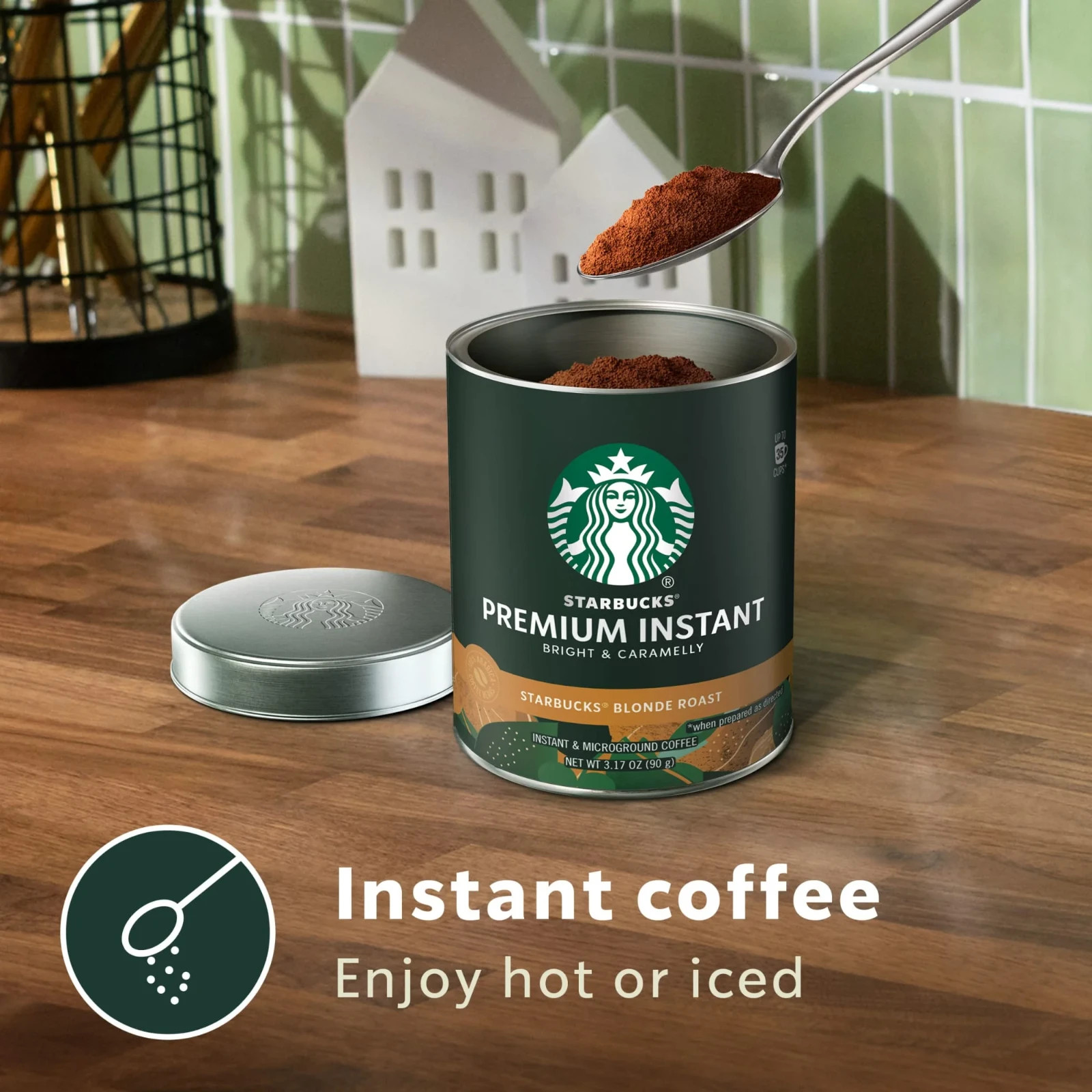Starbucks Blonde Roast, Premium Instant Coffee, 100% Arabica 3 Tins 3 Pack
