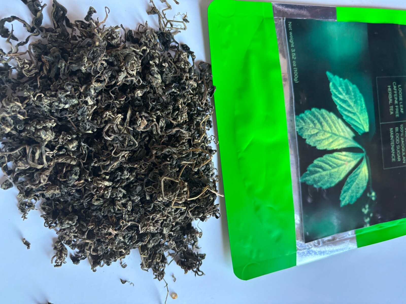 Jiaogulan Herbal Tea – Gynostemma – 100 grams per bag.