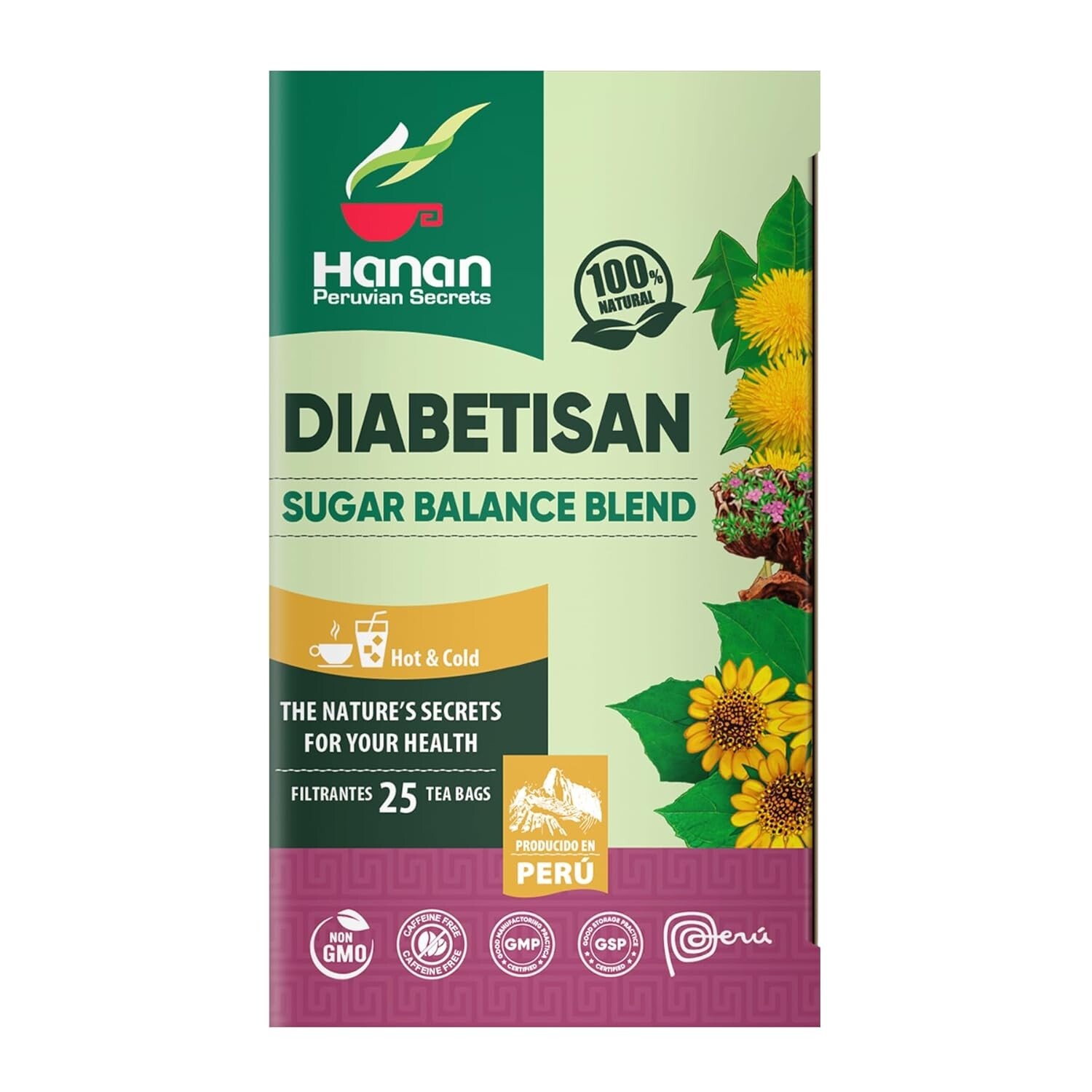 Deabetisan Herbal Tea – 100% Natural Sugar Balance Tea Blend 25 Teabags from Per
