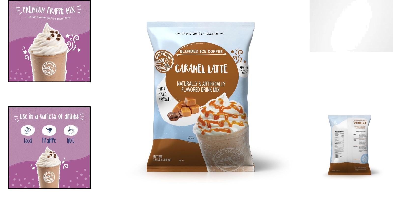 Sweet and Creamy 56oz Caramel Latte Blended Ice Coffee – Perfect Anytime