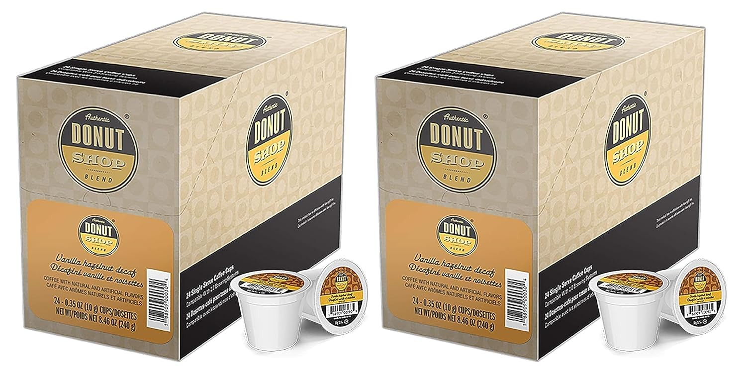 Blend Medium Roast Coffee Pods Decaf Vanilla Hazelnut Single Serve Cups for K…